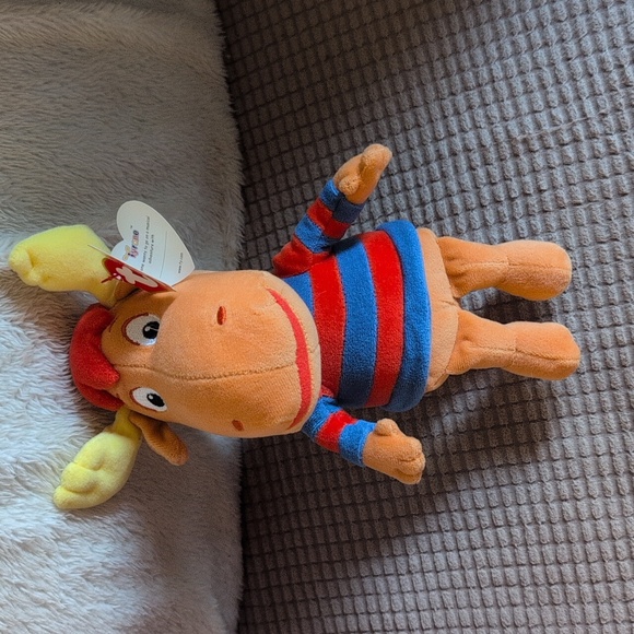 Backyardigans Tyrone Striped Moose Plush Toy Beanie Baby - Picture 2 of 8